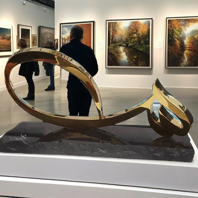 Un buen precio. Acero inoxidable moderno Caligrafía árabe Escultura Arte interior Decoración Artesanía metálica en línea