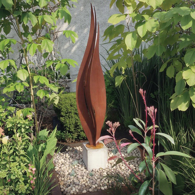 Arte Metálico Resistido a la Altura Escultura Abstracta Técnica de Soldadura de Acero Corten Moderno