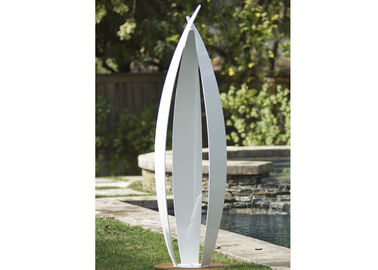 Un buen precio. Final pintado blanco moderno de la escultura del acero inoxidable de la decoración del arte del jardín en línea