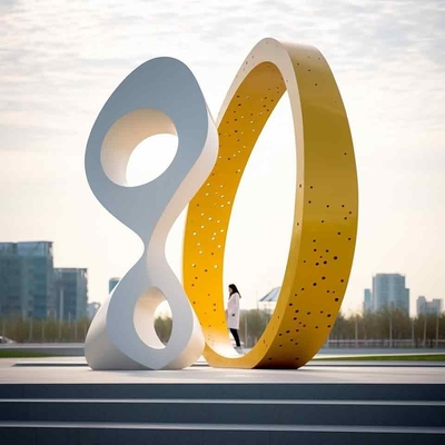 Un buen precio. Escultura de estatuas de acero inoxidable de gran decoración de colores modernos en línea