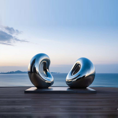 Un buen precio. Escultura de acompañamiento de acero inoxidable exterior en línea