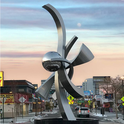 Un buen precio. Arte moderno Escultura de paisaje de acero inoxidable para exhibiciones al aire libre en hoteles o parques en línea