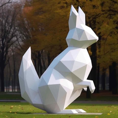 Un buen precio. Nuevo diseño de conejo de fibra de vidrio pintura de animales de arte decorativo escultura en línea