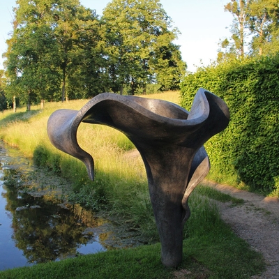 Un buen precio. Decoración a medida Gran jardín de metal Bronce Flor de escultura de paisaje en línea
