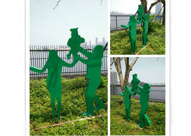 Un buen precio. Escultura pintada decorativa al aire libre de la familia del acero inoxidable de la escultura del metal en línea