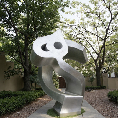 Caligrafía árabe moderna al aire libre Escultura islámica Artesanía de metal de acero inoxidable