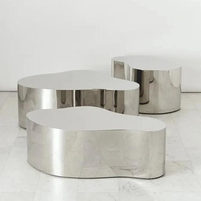 Muebles de acero inoxidable Mesa silla Escultura Jardín / Parque / Plaza / Centro comercial / Decoración de hoteles