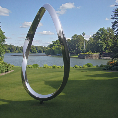 Arte de metal abstracto de acero inoxidable Escultura de jardín