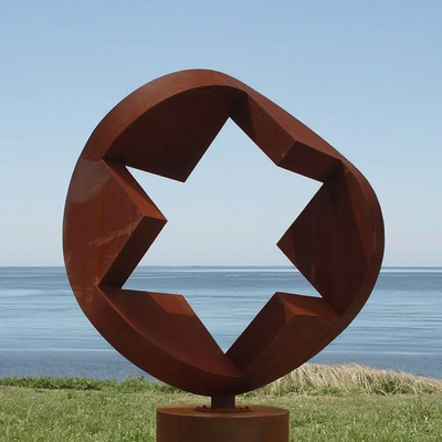 Un buen precio. Custom Outdoor Weathering Steel Geometric Star Sculpture by Professional Sculpture Manufacturer en línea