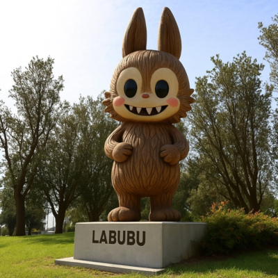 Un buen precio. Garden Decoration Toy Art Fiberglass Labubu Sculpture en línea