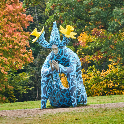 Un buen precio. Large Outdoor Botanical Sculpture - Fiberglass Nature-Themed Art Installation for Gardens en línea