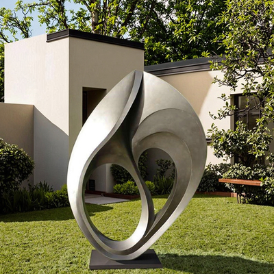 Fábrica de esculturas de arte moderno de jardín decorativo escultura de acero inoxidable