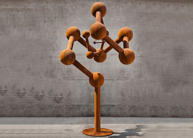 Escultura de acero pública hermosa de Corten, arte de acero aherrumbrado geométrico del jardín