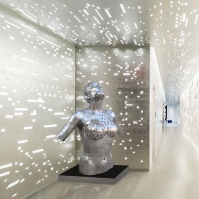 Un buen precio. Custom Life Size Abstract Stainless Steel Female Bust Sculpture With Size 120cm Height en línea