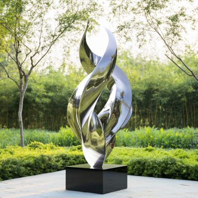 Un buen precio. Custom Modern Public Decoration Stainless Steel Spiral Sculpture en línea