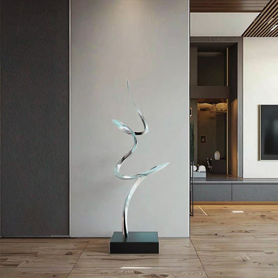 Un buen precio. Mirror Polished Modern Abstract Metal Art Sculpture Elegant Luxury Decor for Interior Spaces en línea