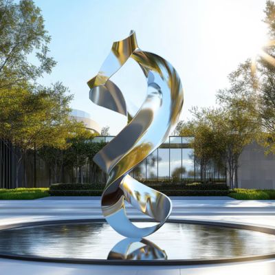 Un buen precio. Custom Garden Abstract Stainless Steel Spiral Sculpture en línea