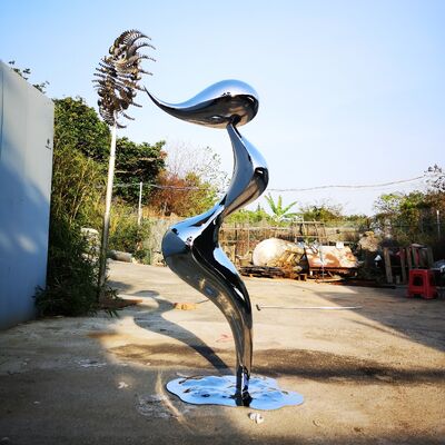 Un buen precio. Estatua de escultura abstracta de sirena de acero inoxidable en línea