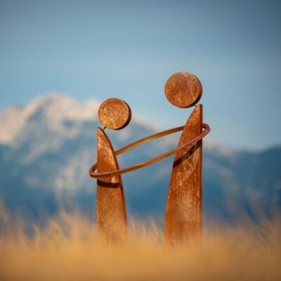 Un buen precio. Escultura de acero de Corten Arte abstracto para decoración de jardines en línea