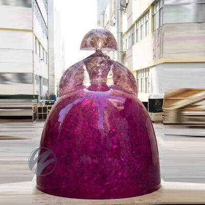 Un buen precio. Escultura de figura de resina transparente para decoración de jardín personalizada en línea