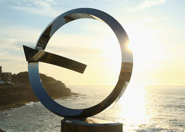 Un buen precio. Escultura al aire libre del metal de la corriente principal, escultura del círculo del acero inoxidable de la decoración en línea