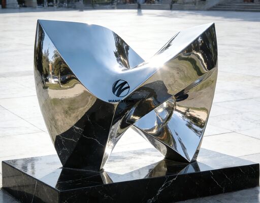 Un buen precio. Escultura moderna de arte abstracto decorativo de acero inoxidable, estatua personalizada en línea