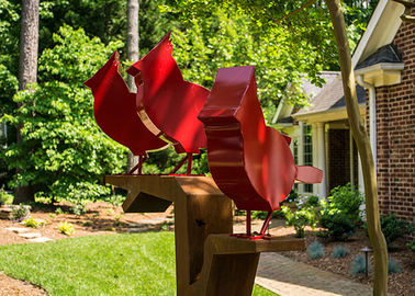 Un buen precio. Escultura pintada linda del pájaro del metal del acero inoxidable del color de encargo para la yarda al aire libre en línea