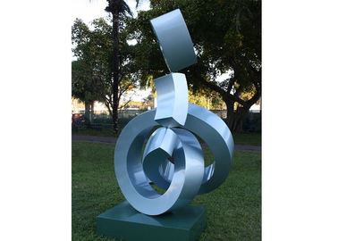Un buen precio. Acabamiento pintado escultura decorativa al aire libre del metal del acero inoxidable del arte moderno en línea