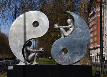Un buen precio. Escultura moderna del acero inoxidable del arte público, Yin y escultura de Yang para el jardín en línea