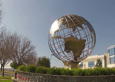 Escultura del acero inoxidable del metal, grueso del diámetro 2.5m m de la escultura los 250cm del globo