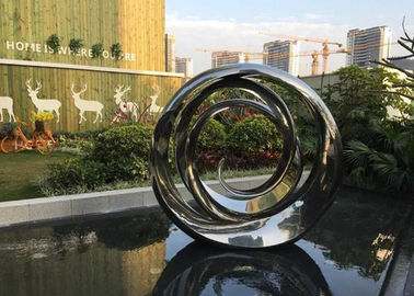 Un buen precio. Escultura espiral durable del acero inoxidable del círculo para la decoración de la piscina del jardín en línea