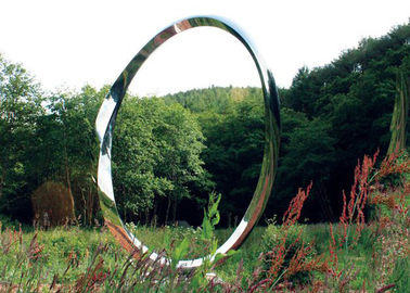 Un buen precio. Esculturas contemporáneas del arte del acero inoxidable, final pulido escultura del anillo en línea