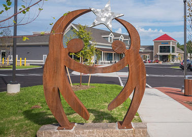 Un buen precio. Figura moderna final oxidado del metal de la recepción del parque de la escultura de acero al aire libre de Corten en línea
