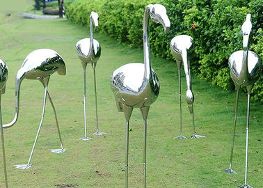 Un buen precio. Altura pulida decoración de la escultura el 100cm de la grúa de la escultura del acero inoxidable del jardín en línea