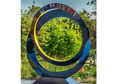 Un buen precio. Diámetro contemporáneo de los artistas el 100cm de la escultura del acero inoxidable de la decoración del círculo en línea