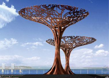 Un buen precio. El jardín oxidado del paisaje urbano esculpe la escultura al aire libre del árbol de dragón del metal en línea