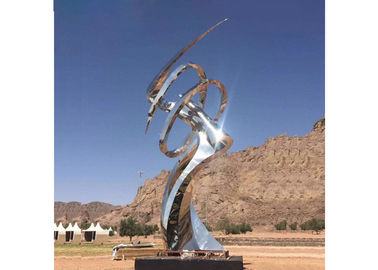 Un buen precio. Espejo al aire libre decorativo moderno pulido larga vida de la escultura del acero inoxidable en línea