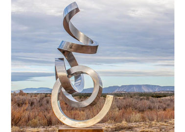 Altura grande de la decoración los 300cm de la escultura del acero inoxidable del espejo de Wangstone
