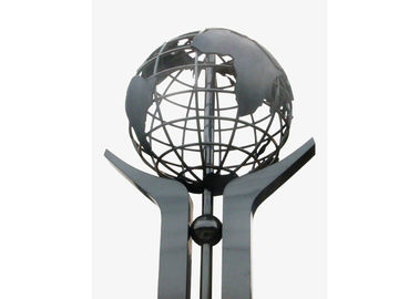 Un buen precio. Diseño moderno del arte de la escultura del acero inoxidable del final de Matt del globo para la decoración cuadrada en línea
