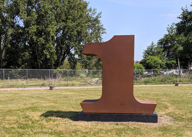 Un buen precio. Escultura de acero del número de Corten de la decoración del metal de la escultura al aire libre contemporánea del arte en línea