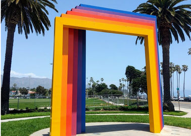 Un buen precio. Escultura pintada aduana del metal, escultura moderna de la puerta para el paisaje del jardín en línea