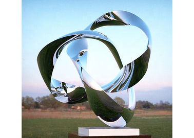 Escultura pulida espejo de encargo del arte moderno de la escultura del acero inoxidable del tamaño