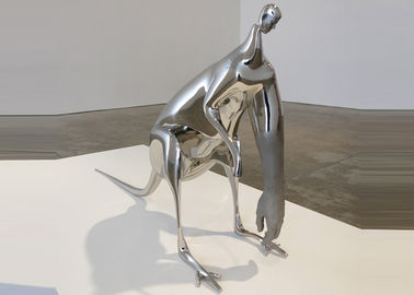 Un buen precio. Cabeza humana animal y manos del acero inoxidable del arte del canguro moderno de la escultura en línea