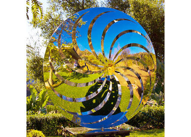 Un buen precio. Acero inoxidable pulido espejo de la escultura del molino de viento del cm de diámetro 200 para el jardín en línea