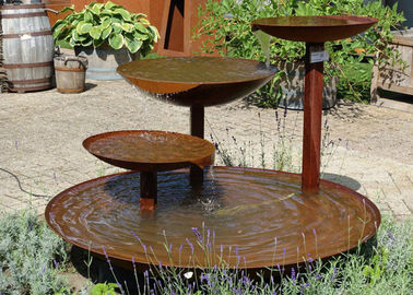 Un buen precio. Fuente de acero de conexión en cascada de la característica del agua de Corten de la cascada al aire libre para el jardín en línea