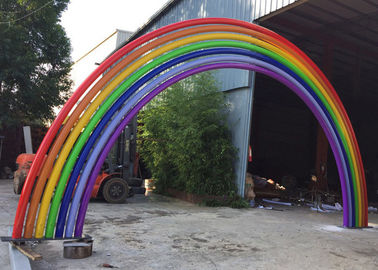 Un buen precio. Escultura colorida del arco iris del metal del jardín de la escultura grande del acero inoxidable en línea