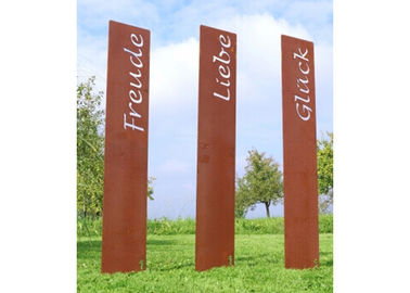 Un buen precio. Logotipo de acero de encargo de Corten de la decoración al aire libre, logotipo de encargo en línea