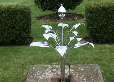 Un buen precio. Escultura al aire libre moderna de la flor del jardín de la fabricación de la escultura del acero inoxidable del arte en línea