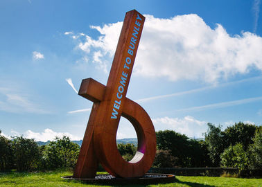 Escultura al aire libre del acero de Corten del metal de la decoración contemporánea de la ciudad