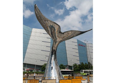 Un buen precio. Escultura contemporánea grande de la cola de la ballena del acero inoxidable para el paisaje urbano en línea